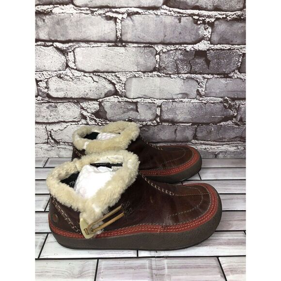Merrell Spirit Tibet Low Espresso Dark Cinnamon Fur Booties Shoes Women Sz 7M US - Picture 5 of 16